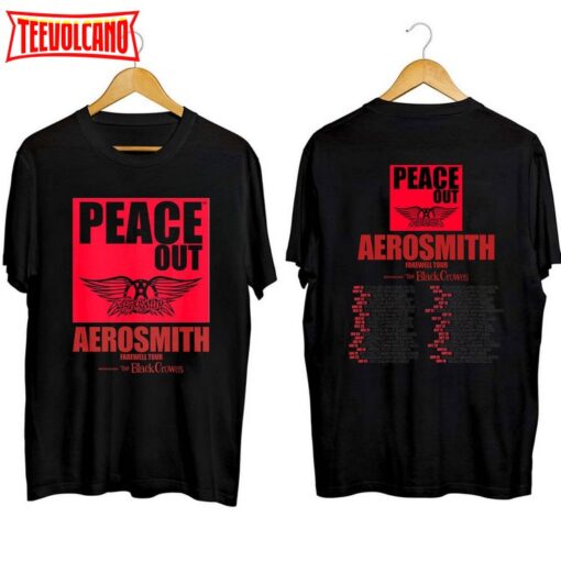 Aerosmith 2023 – 2024 Peace Out Farewell Tour with The Black Crowes  Shirt