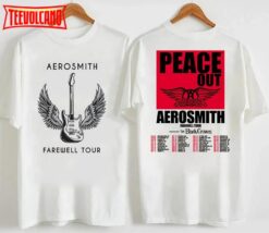 Aerosmith 2023 Peace Out Farewell Tour Double Side Shirt