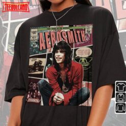 Aerosmith Comic Merch Book Art Dream On Album World Tour 2023 T Shirt