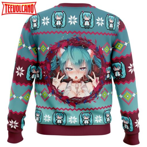 Ahegao Hatsune Miku Ugly Christmas Sweater
