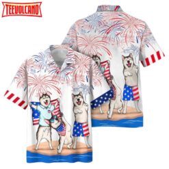 Alaska Hawaiian Shirt – Independence Is Coming, American Dog Aloha Beach Shirt
