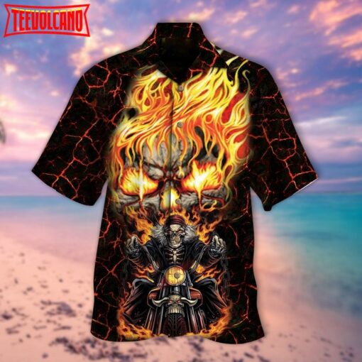 All Over Printed Ghost Rider Fire Hawaiian Shirts