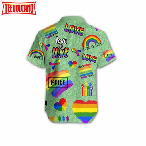 Ally 3D T Shirt, Lgbt Love Is Love Pride Design Hawaiian Shirt Support LGBT Month