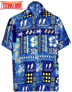 Aloha Hawaiian Short Sleeves Button Down Tropcial Floral Shirt Summer Shirt