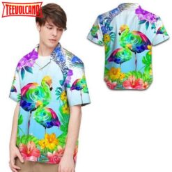 Aloha Lgbt Flamingo Tropical Hawaiian Shirt, Hawaiian Shirt For Gaymer