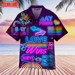 Amazing Colorful Lgbt Pride Hawaiian Shirt, Gbt Love Wins Gay Pride Month Hawaiian Shirt