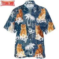 American Bobtail Hawaiian Shirt, 3D Cat Hawaiian Shirt, Animal Hawaii Aloha Beach Shirts