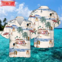 American Bulldog Summer Beach Hawaiian Shirt, Dog Hawaii Shirt For Summer Travel