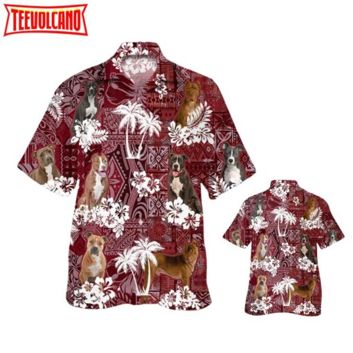 American Pit Bull Terrier Hawaiian Shirt, Dog Hawaiian Shirt For Men Women