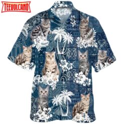 American Shorthair Summer Tropical Hawaiian Shirt, Hawaiian Cat Shirt For Animal Lovers