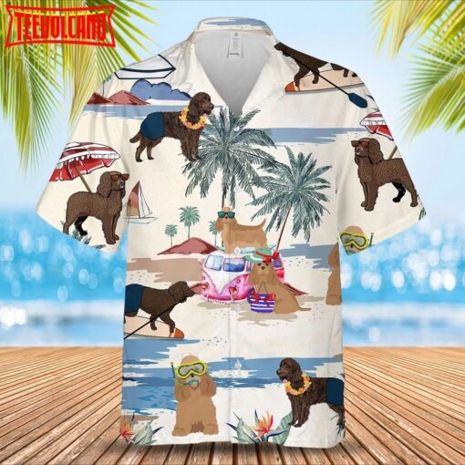 American Water Spaniel Summer Beach Hawaiian Shirt, Summer Beach