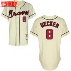 Atlanta Braves Bob Uecker Cream Throwback Jersey