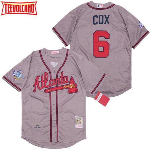 Atlanta Braves Bobby Cox Gray 1995 Throwback Jersey