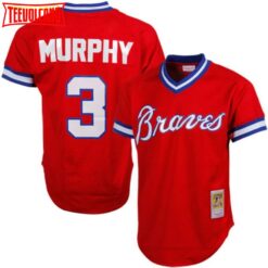 Atlanta Braves Dale Murphy Red 1980 Throwback Mesh Pullover Jersey