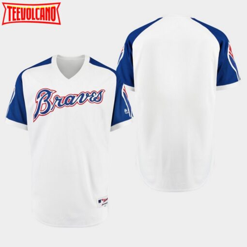 Atlanta Braves Team White 1974 Turn Back the Clock Pullover Jersey