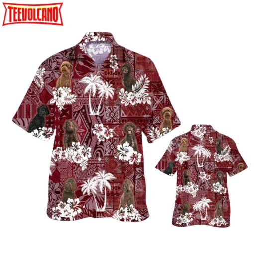 Australian Labradoodle Hawaiian Shirt, Dog Aloha Beach Shirt With Red Tribal