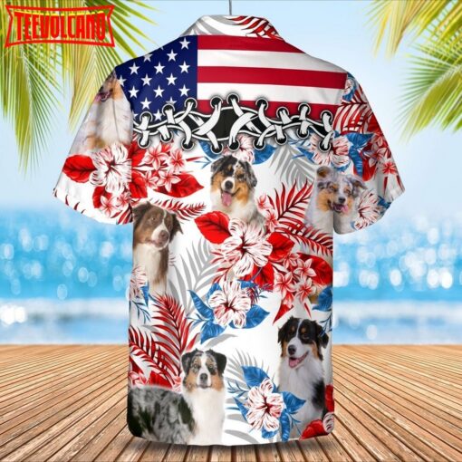 Australian Shepherd Hawaiian Shir, Cool 3D Full Print Dog In Aloha Beach Shirts