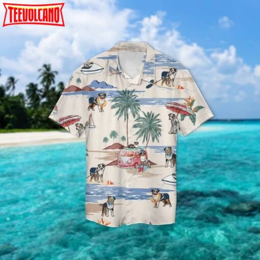 Australian Shepherd Summer Beach Hawaiian Shirt, Summer Beach Aloha Dog Shirt