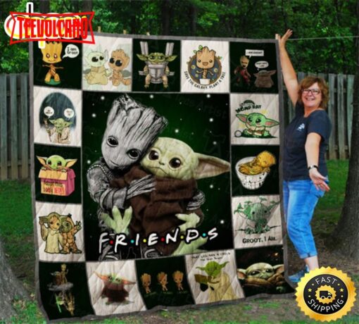 Baby Yoda And Baby Groot Marvel Movie Blanket