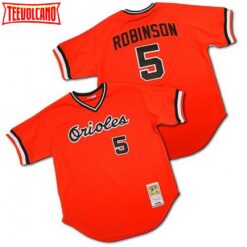 Baltimore Orioles Brooks Robinson Orange Throwback Pullover Jersey