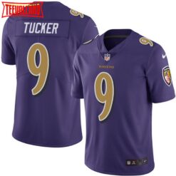 Baltimore Ravens Justin Tucker Purple Color Rush Limited Jersey