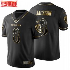 Baltimore Ravens Lamar Jackson Black Golden Limited Jersey