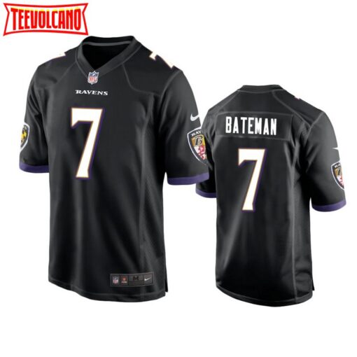 Baltimore Ravens Rashod Bateman Black Limited Jersey