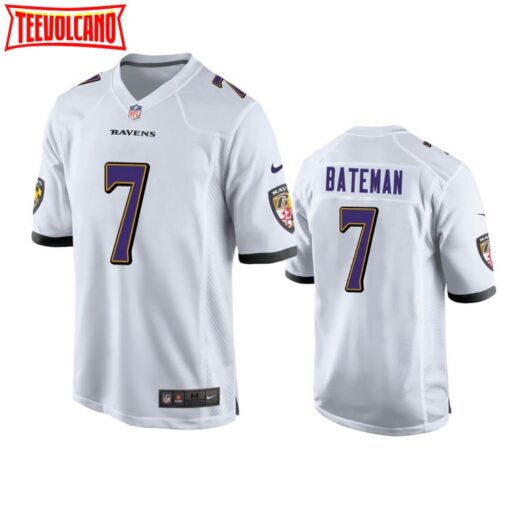 Baltimore Ravens Rashod Bateman White Limited Jersey