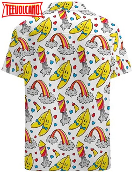 Banana Hawaiian Shirt, Pride Month Rainbow Lgbt Print Summer Hawaiian Shirts Beach Shirts