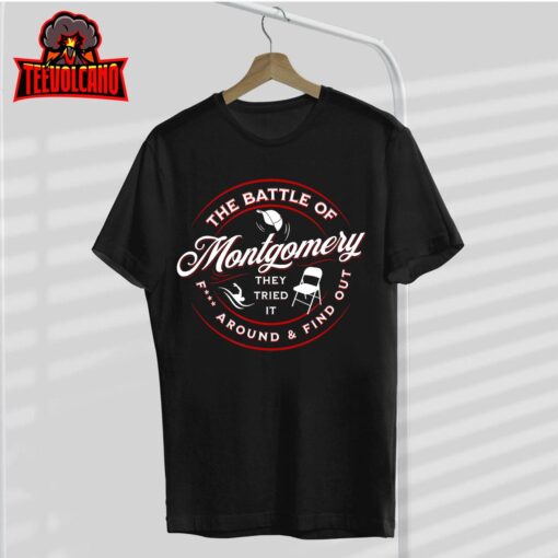 Battle of Montgomery Riverboat Brawl White Chair Black Pride T-Shirt