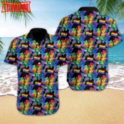 Be A Sunflower Lgbt Hawaiian Shirt, Rainbow Flower Hawaiian Shirt