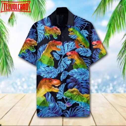 Beach Shirt Hawaiians Lgbt T-Rex, Hawaii Shirt , Aloha Shirt