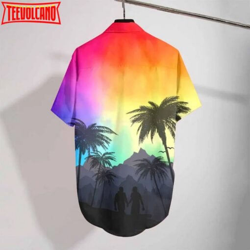 Beach Shirt Lgbt Pride Hawaiian 3D Men Shirt For Lgbt Community, Queer Lgbt, Lgbt History Month