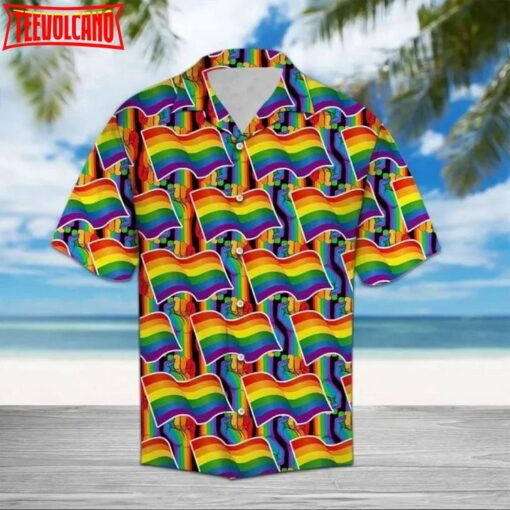 Beach Shirt Lgbt Pride Hawaiian Shirt Lgbt Flag Pattern Hawaii, Rainbow Pride Clothing