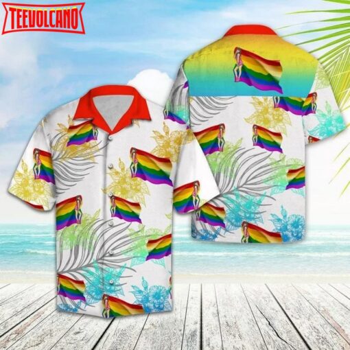 Beach Shirt Lgbt Pride Love Is Love Summer Vacation Hawaiian Shirt , Lesbian Hawaiian Shirt