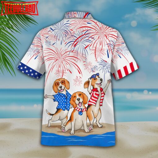 Beagle Hawaiian Shirts For Independence Day Happy 4Th Of July Aloha Beach Shirts