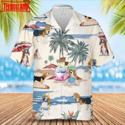 Beagle Summer Beach Hawaiian Shirt, Summer Dog On The Beach Aloha Shirts