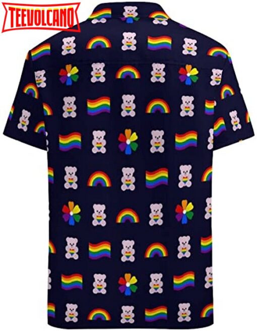 Bear Pride Hawaiian Shirt, Rainbow Pride Hawaii Tshirt, Aloha Lgbtq Beaach Pride Shirt