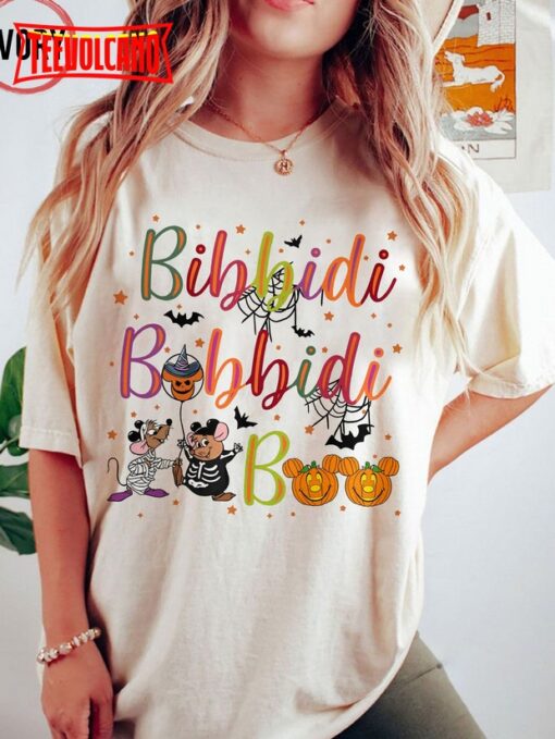 Bibbidi Bobbidi Boo Halloween Comfort Colors Shirt, Mickey Pumpkin Shirt