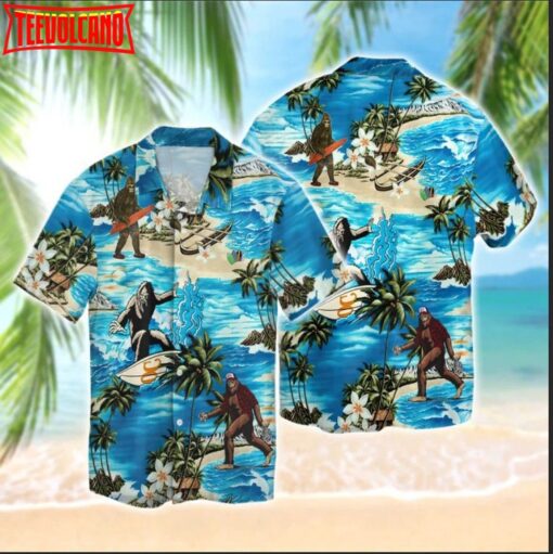 Bigfoot Hawaiian Shirt, Pongo Kingkong Hawaiian Shirt, Summer Beach Shirt