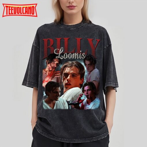 Billy Loomis Vintage Washed T-Shirt,Actor Homage Graphic Unisex Hoodie