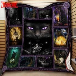 Black Cat Magic 3D Quilt Blanket