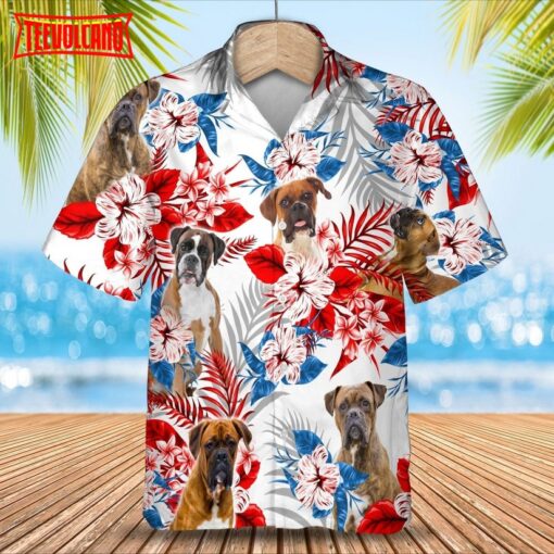 Boxer Hawaiian Shirt, Cool Hawaii Aloha Beach Shirts For Dog Lovers