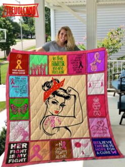 Breast Cancer 3D Quilt Blanket