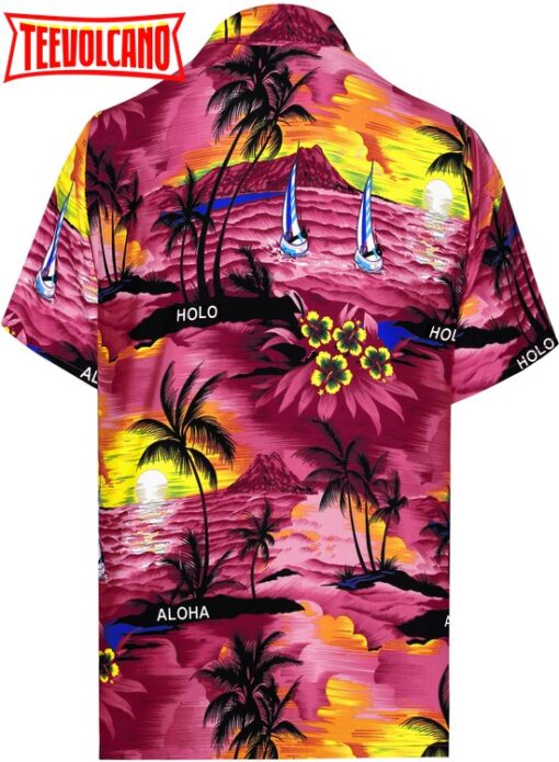 Breast Cancer Shirt Breezy Surf Hawaiian Tropical Aloha Beach Short Sleeve Casual Shirt