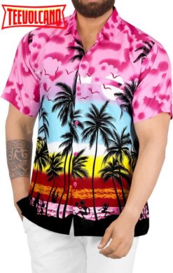 Breast Cancer Shirt Casual Button down short sleeve Hawaiian Aloha Beach shirt