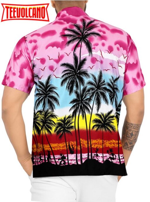 Breast Cancer Shirt Casual Button down short sleeve Hawaiian Aloha Beach shirt