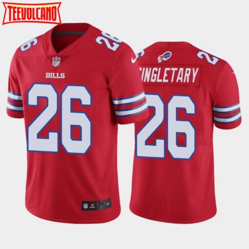 Buffalo Bills Devin Singletary Red Color Rush Limited Jersey