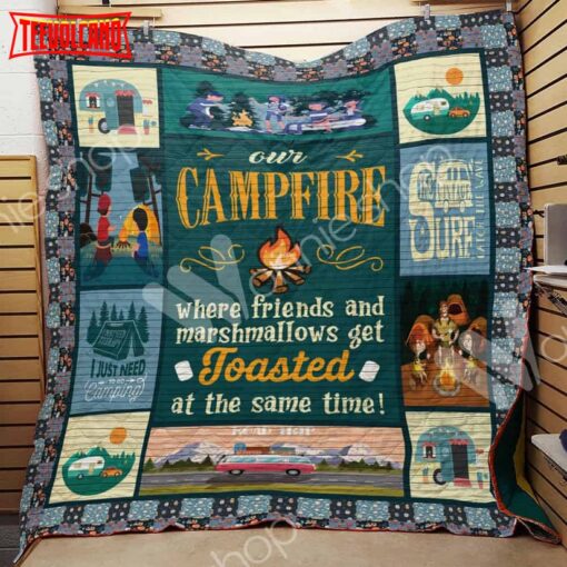 Camping 3D Customized Quilt Blanket