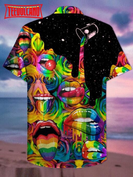 Candy Lips Lgbt Hawaiian Shirt For Gay And Lesbian Women, Hawaiian Shirts Gay